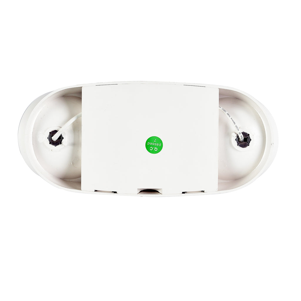 LED Emergency Light - Two Adjustable Heads-Battery Backup-White Housing