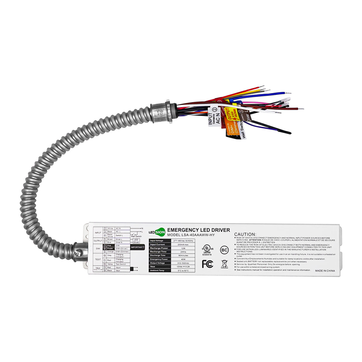 40W AC 277-480V Backup Battery Driver | LSA-40AAAWW-HY