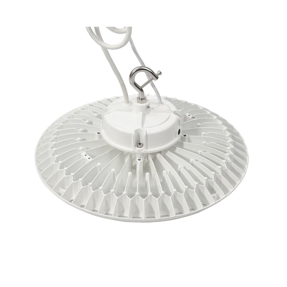 100/120/150W Wattage Selectable White Housing LED UFO High Bay Light AC 100-277V CCT 5000K | 5EHB-150W-120V-50K-SV2-W