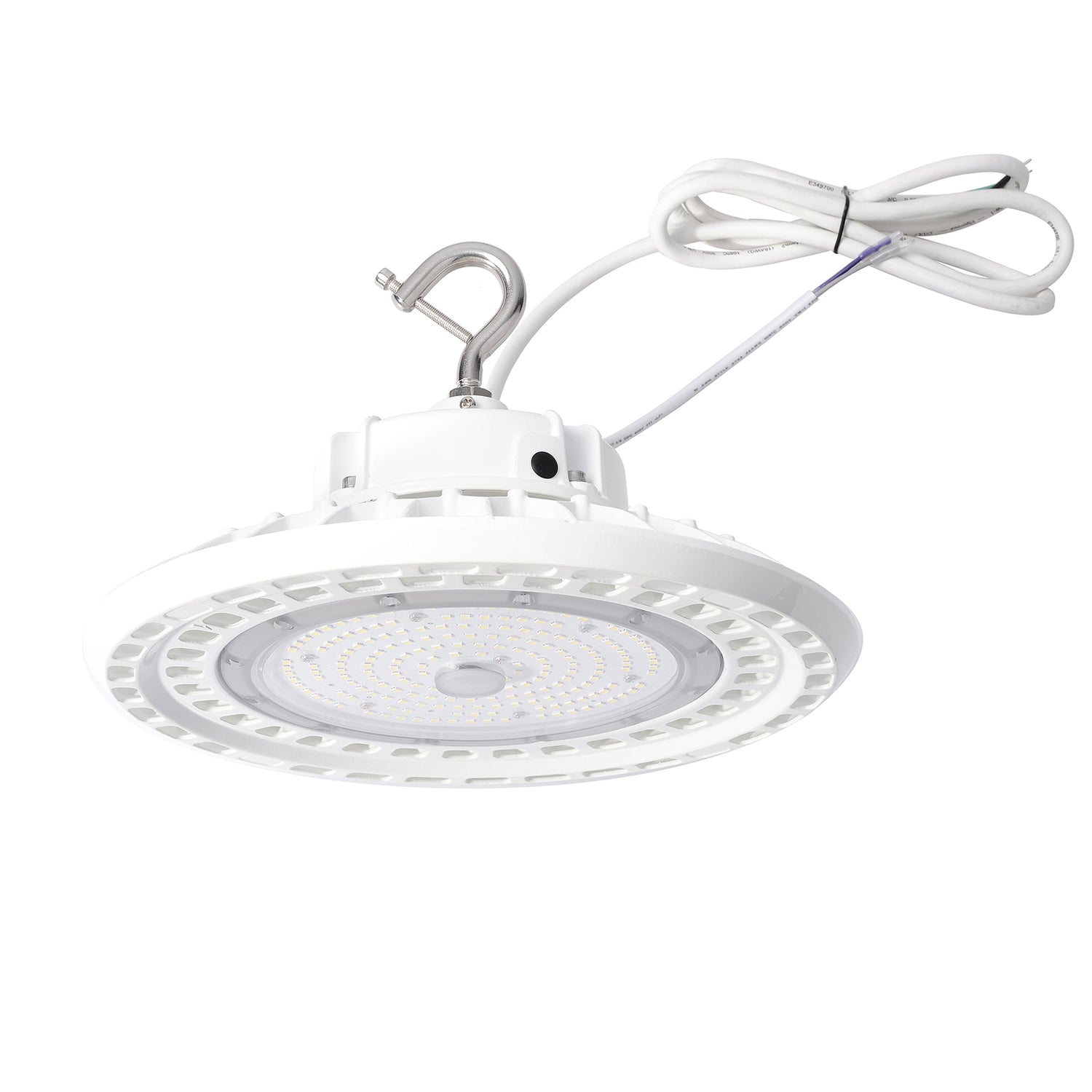 100/120/150W Wattage Selectable White Housing LED UFO High Bay Light AC 100-277V CCT 5000K | 5EHB-150W-120V-50K-SV2-W