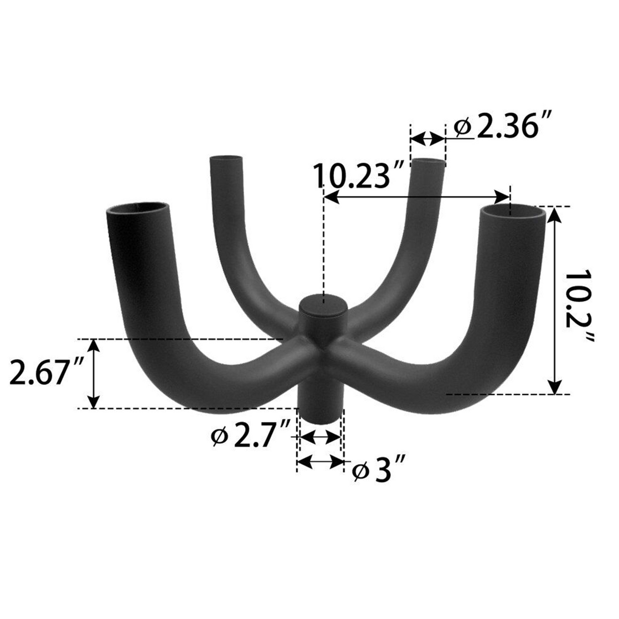 4 Light Bullhorn Light Pole Adapter for Slip Fitter Mount