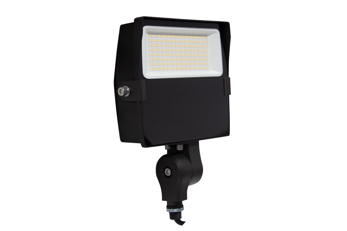 35W/25W/15W LED Flood Light - CCT 3K/4K/5K - AC 120-277V - Knuckle Mount | 3FLCN-35/25/15W-XXK-K