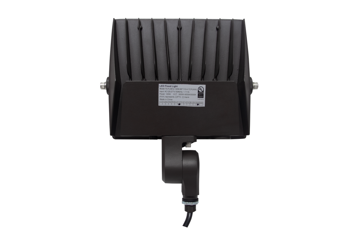 35W/25W/15W LED Flood Light - CCT 3K/4K/5K - AC 120-277V - Knuckle Mount | 3FLCN-35/25/15W-XXK-K