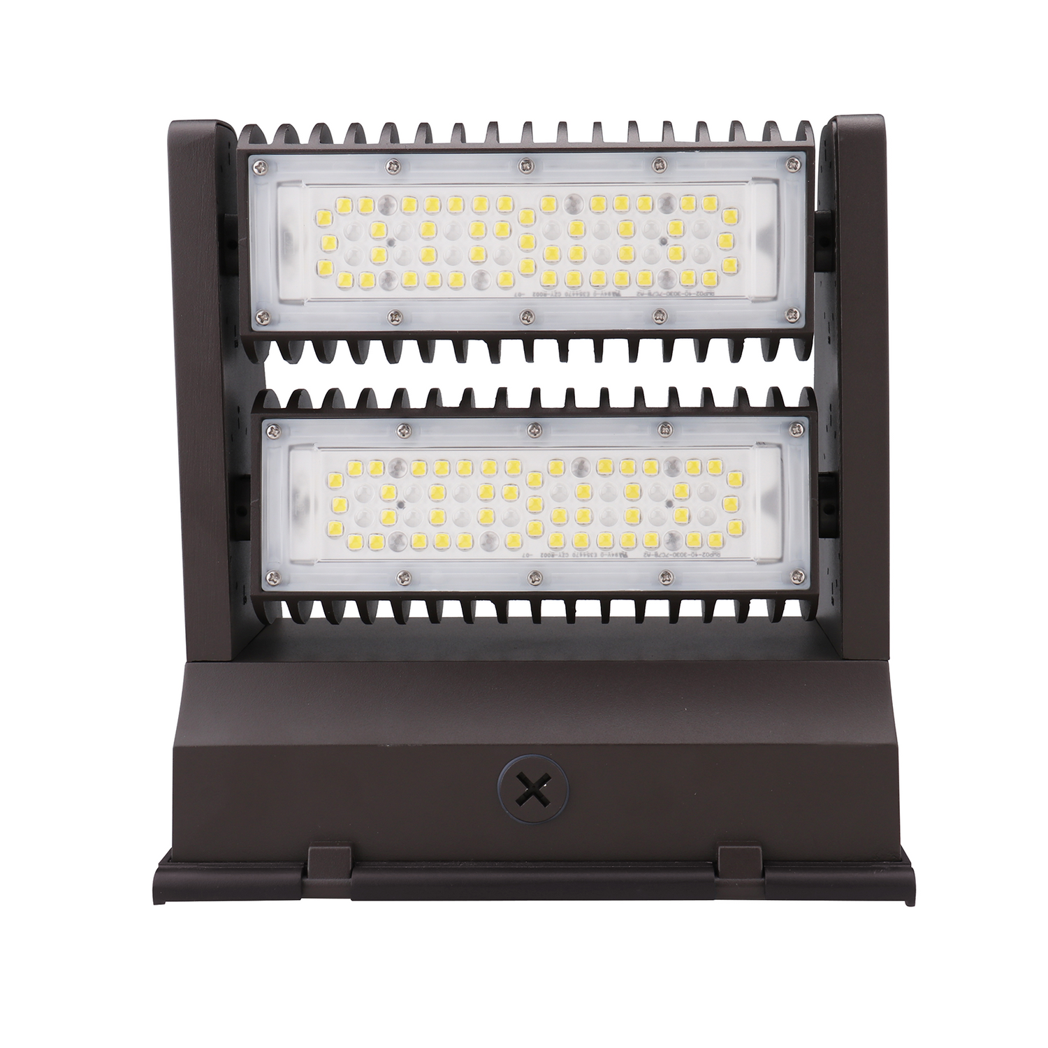 80W LED Rotatable Wall Pack Light Brown Housing AC 120-277V CCT 5000K | WPB-80W-120V-50K-V2