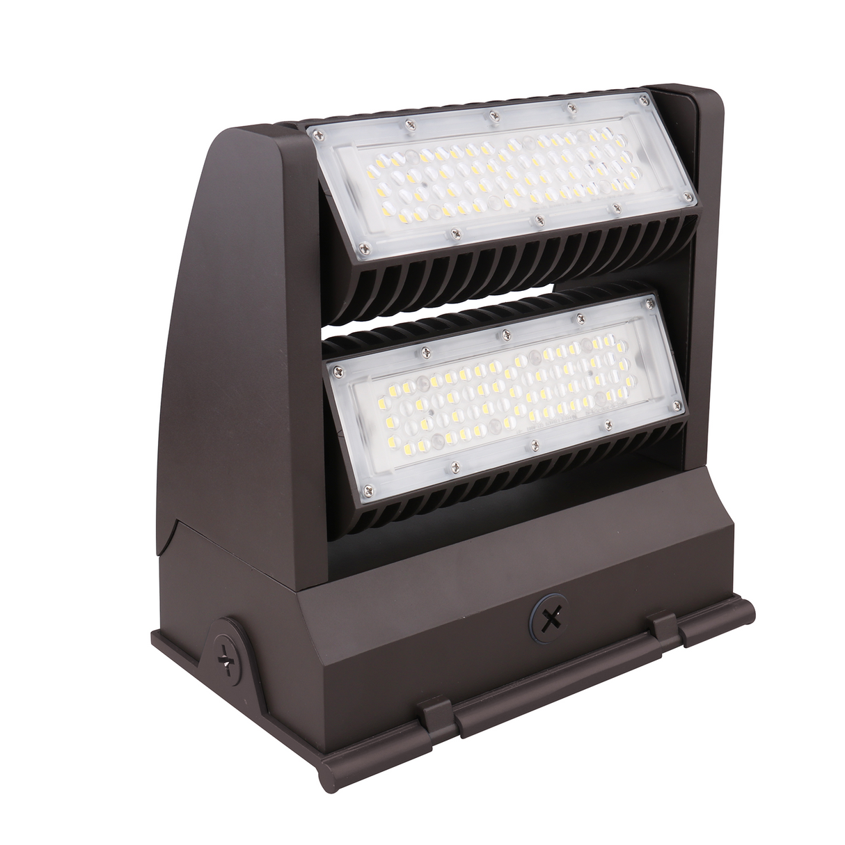 80W LED Rotatable Wall Pack Light Brown Housing AC 120-277V CCT 5000K | WPB-80W-120V-50K-V2