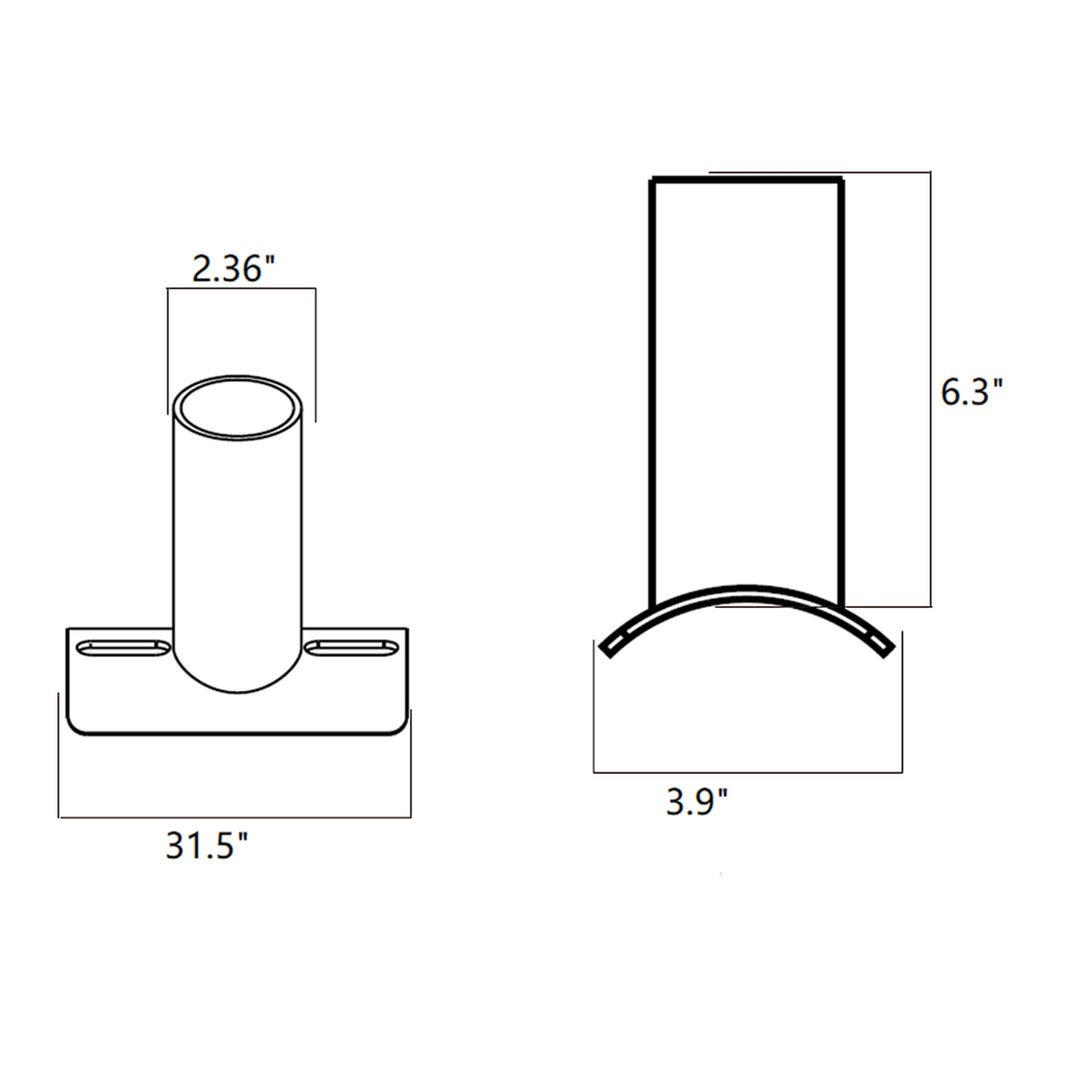 Slip filter to round pole adaptor | RPA01