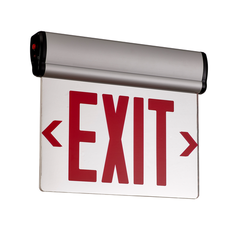 Edge Lit Red Exit Sign Light