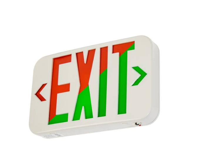 Red/Green LED Exit Sign Battery Backup Single or Double Face | LS-ES037RG