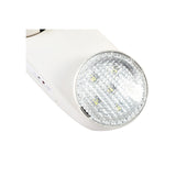 LED Emergency Light - Two Adjustable Heads-Battery Backup-White Housing LS-EML012