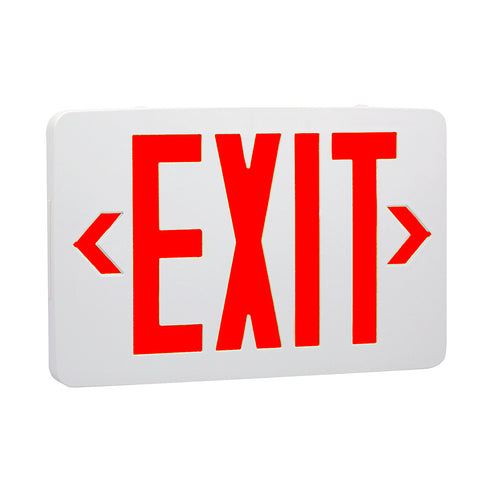 Red-LED Exit Sign-Battery Backup-Flame-Retardant-Single or Double Face