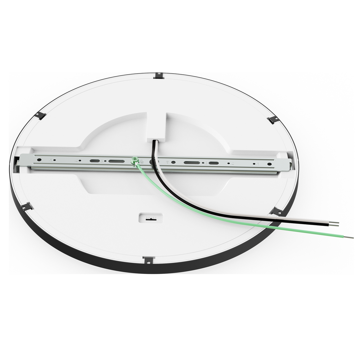 9"/12" Alabaster Flush Mount LED Ceiling Light – Black Finish | 18W/24W | 5CCT Tunable (2700K-5000K) | Triac Dimmable | ENERGY STAR & ETL Certified