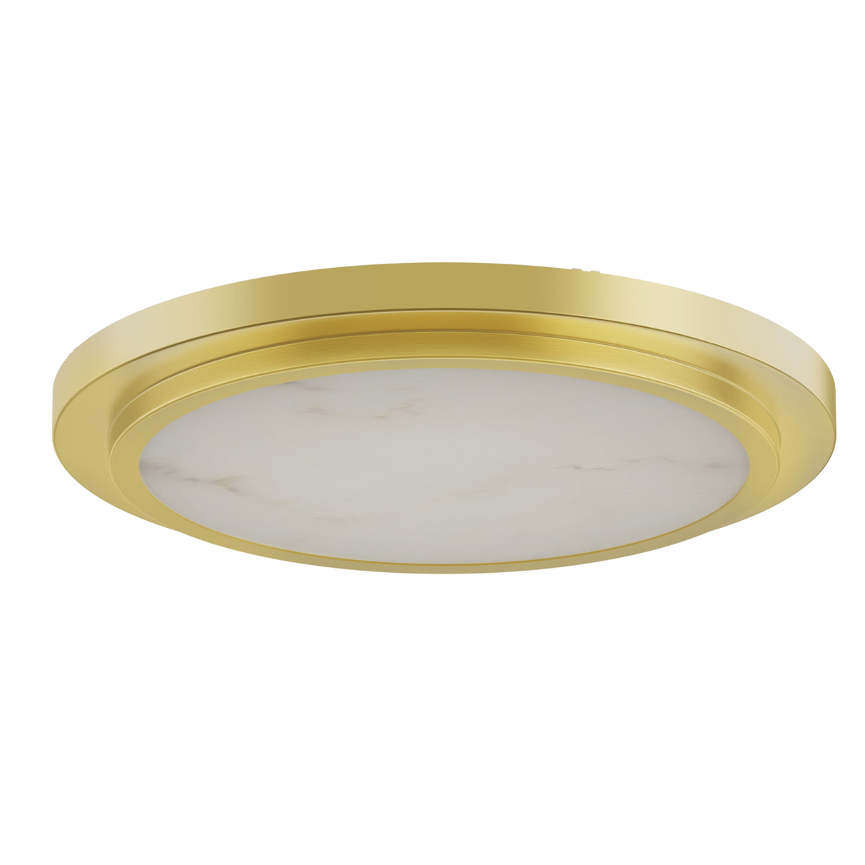 9"/12" Alabaster Flush Mount LED Ceiling Light – Gold Finish | 18W/24W | 5CCT Tunable (2700K-5000K) | Triac Dimmable | ENERGY STAR & ETL Certified