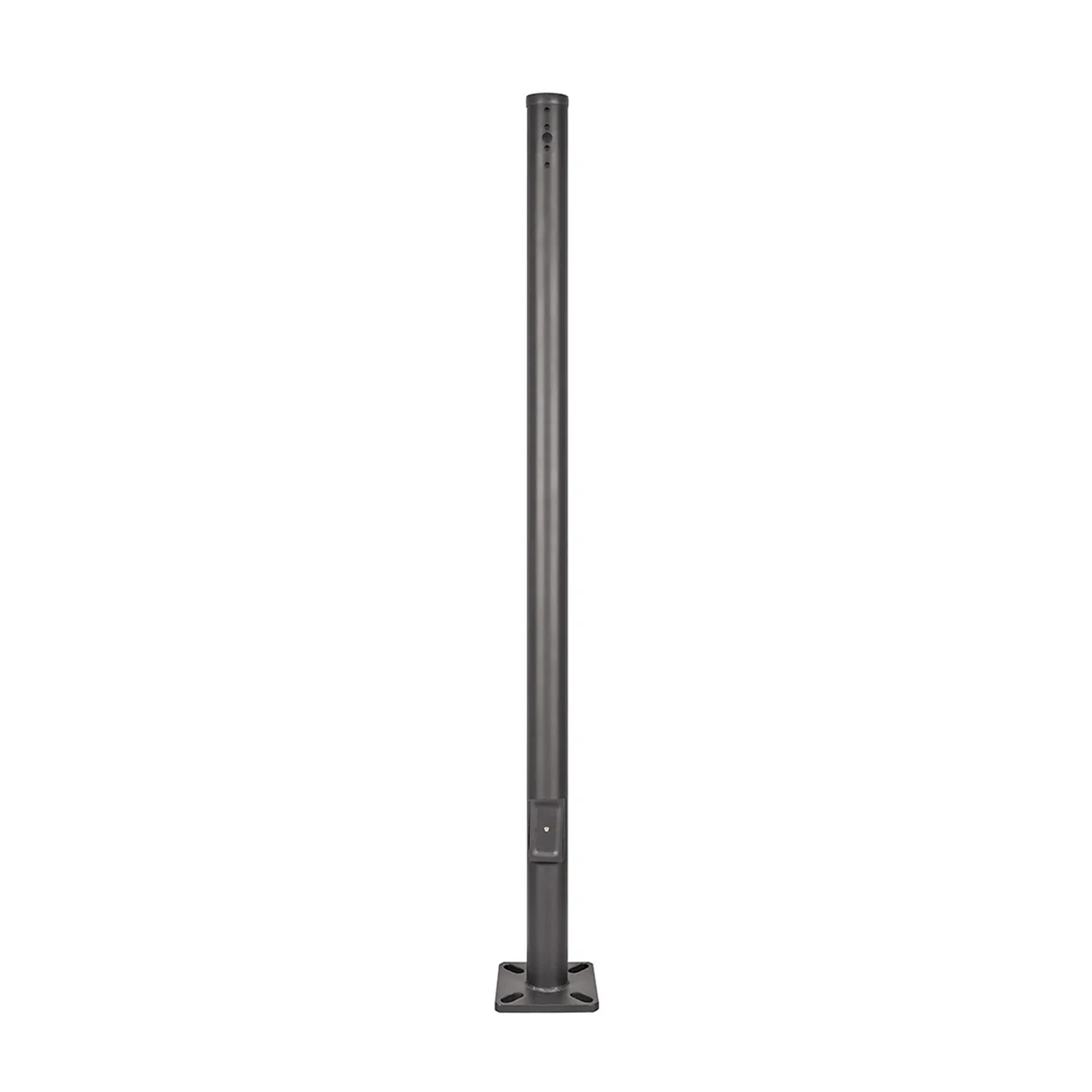 20 Foot Steel 4 Inch Round Light Pole Black Housing