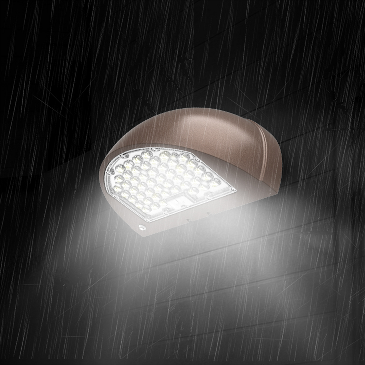 LED Half Moon Wall Pack-Wattage and Color Selectable-48W/64W/80W Watta ...