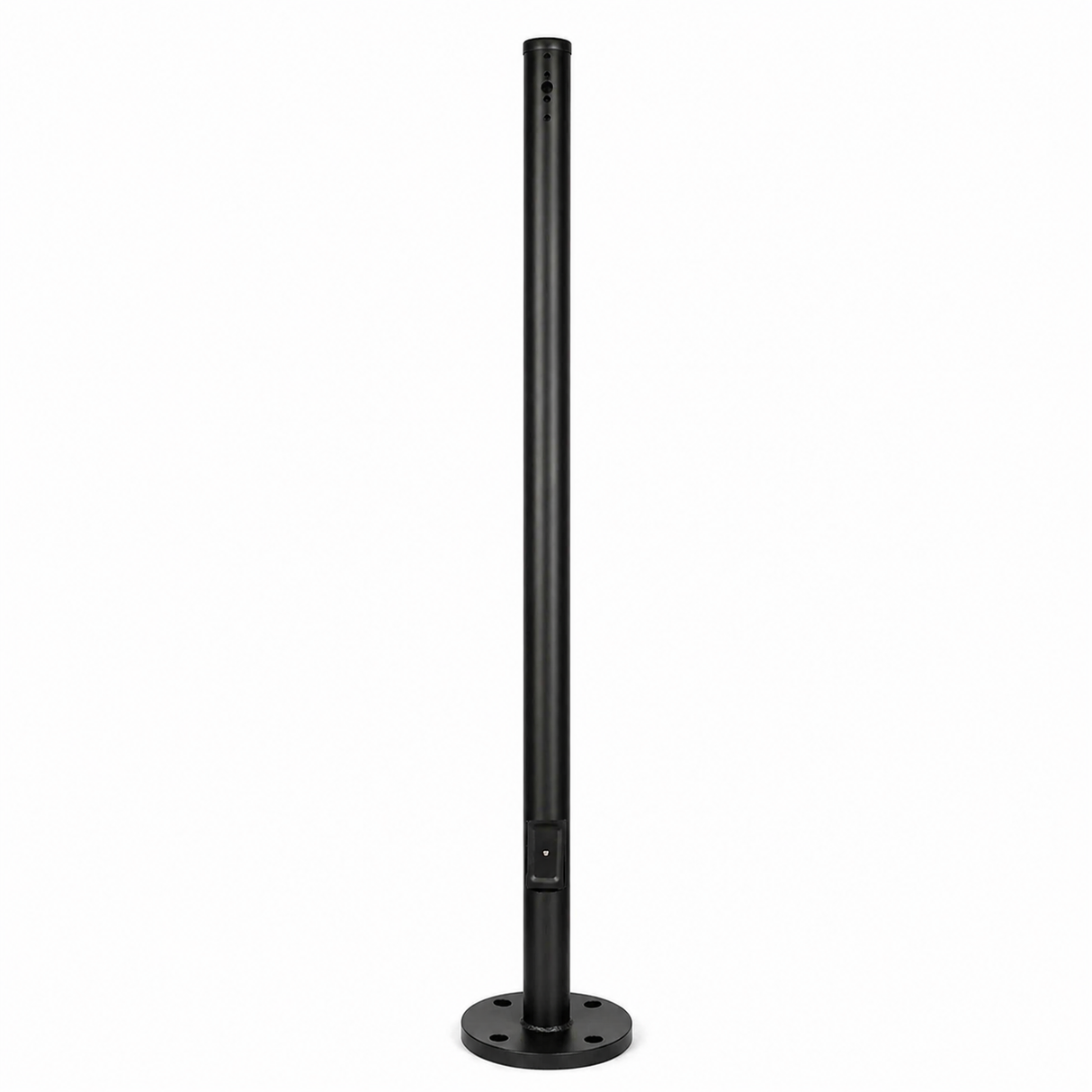 20 Foot Steel 4.5 Inch Round Light Pole Black Housing